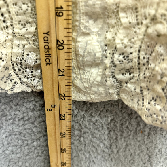 Pin and needles Tank Top Womens Medium Ivory Lace Zipper Ruffle Boho Cottagecore - Picture 4 of 6